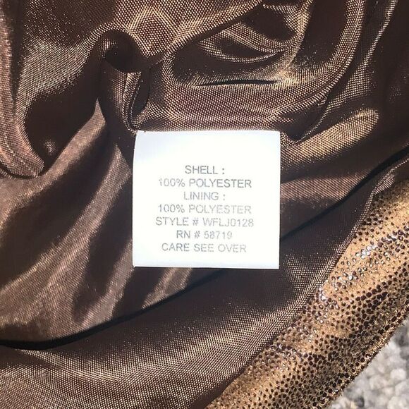 Elementz SZ 1X Women’s Soft Brown Faux Suede Ruffle Full Zip Lined Light Jacket - Picture 3 of 7